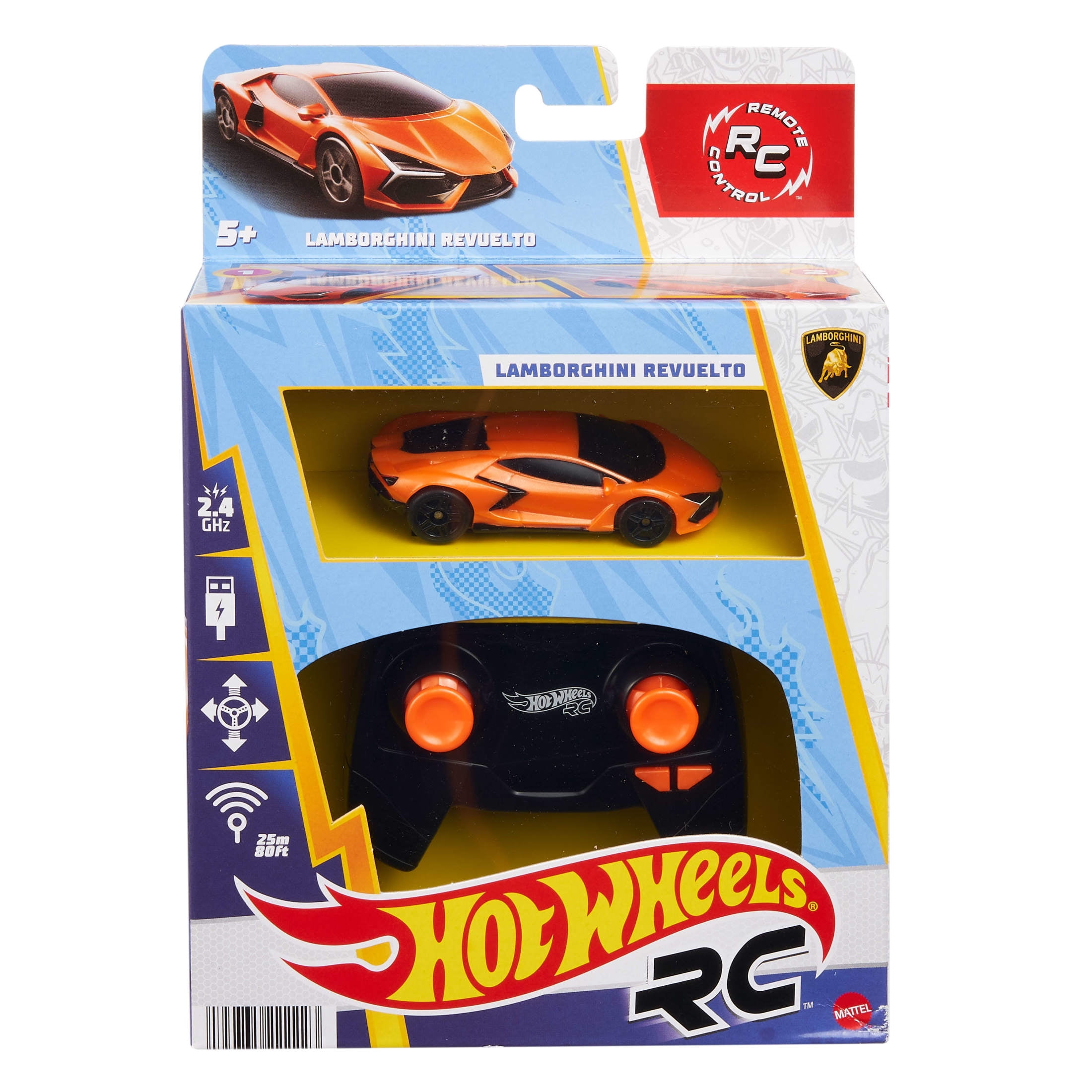 ホットウィール RC LAMBORGHINI REVUELTO Hot Wheels RC 1:64 Scale Lamborghini Revuelto, Battery