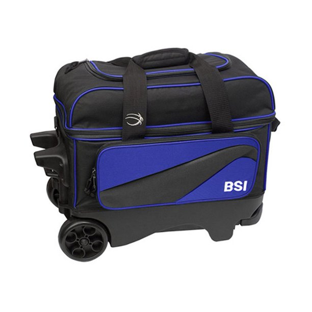 BSI Large Wheel Double Roller Bowling Bag Black/Blue