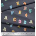 thumbnail image 3 of Soimoi Georgette Viscose Fabric Numbers & Alphabets Text Decor Fabric Printed Yard 42 Inch Wide, 3 of 3