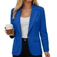 thumbnail image 5 of Rotm Office Wear for Women Women's Work Office Blazer Stretch Lapel Collar Long Sleeve Jacket Suit Blazer Blue,XL, 5 of 6