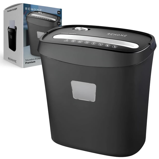 REHOME Trituradora de Papel - Máquina Destructor de Documentos - 10 Hojas con y Capacidad de15L - Corte Cruzado - Fácil de Utilizar - Ideal para casa o Negocio - Tarjetas de cr&a