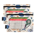 thumbnail image 2 of 2 Pack Flip Folders with Clear PVC Window Binder Pouches 3-Ring Binder Organizer for Office & Home Hand-drawn Shell Pattern, 2 of 6