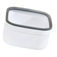 thumbnail image 4 of DOMELAY Mini Trash Can Countertop Desk Trash Bin for Kitchen Bathroom Bedroom Beside White and Gray, 4 of 9