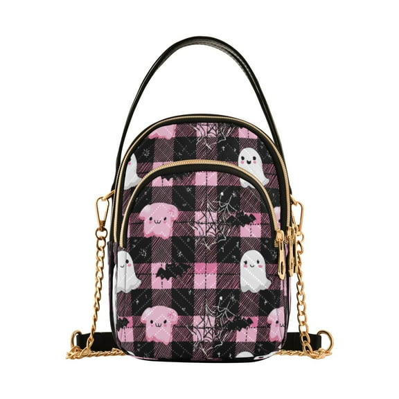 Leather Handbag Crossbody Bag Cute Halloween Ghosts