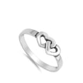 thumbnail image 4 of Interlocking Infinity Heart Love Purity Ring 925 Sterling Silver Band Jewelry Female Male Size 3, 4 of 4