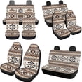 thumbnail image 3 of Jeiento Southwestern Geometric 11 PCS Car Seat Covers Full Set for Front Back Seat Cover, with Headrest Covers Coaster Gear Shift Knob Cover Handbrake Cover Aztec Tribal Keychain Universal Fit, 3 of 8