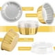 thumbnail image 4 of Moldes de aluminio para cupcakes, paquete dorado de 50 moldes desechables de aluminio de 8 oz para crema brulée, moldes para cupcakes, moldes para postres, moldes para flan, vasos de aluminio,, 4 of 5