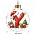 thumbnail image 5 of PLPPYFS Light Up Christmas Ornament, Christmas Holiday Letter Acrylic Ball with Warm LED, Mini Holiday Christmas Tree Hanging Decoration with Letter Scene Lighted for Window Xmas, 5 of 5