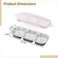 thumbnail image 4 of 304 Stainless Steel Lunch Box with Compartments and Lid, Three-Section Food Storage Box, Leak-Proof, Transparent Lid, Ideal for Lunches, Snacks, and Meals on the Go, 4 of 4