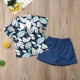 thumbnail image 3 of Douhoow 2-6Y Toddler Baby Boy Gentleman Suit Bow Flower Shirt+Shorts Summer Clothes Set, 3 of 7