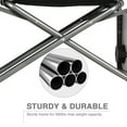 thumbnail image 4 of EVER ADVANCED Medium Tall Directors Chair 23.2" Seat Height, Folding Makeup Artist Chair with Side Table Cup Holder and Storage Pocket, Supports 400 lbs, Grey, 4 of 12
