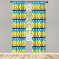 thumbnail image 4 of Ambesonne Abstract Window Curtains, Blots with a Colorful Back, Each 28" W x 63" L, Blue Yellow Night Blue, 4 of 4