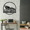 thumbnail image 4 of Craftnamesign Custom Green Basilisk Lizard Metal Wall Art LED Light, Gecko Lover Name Sign, 4 of 5