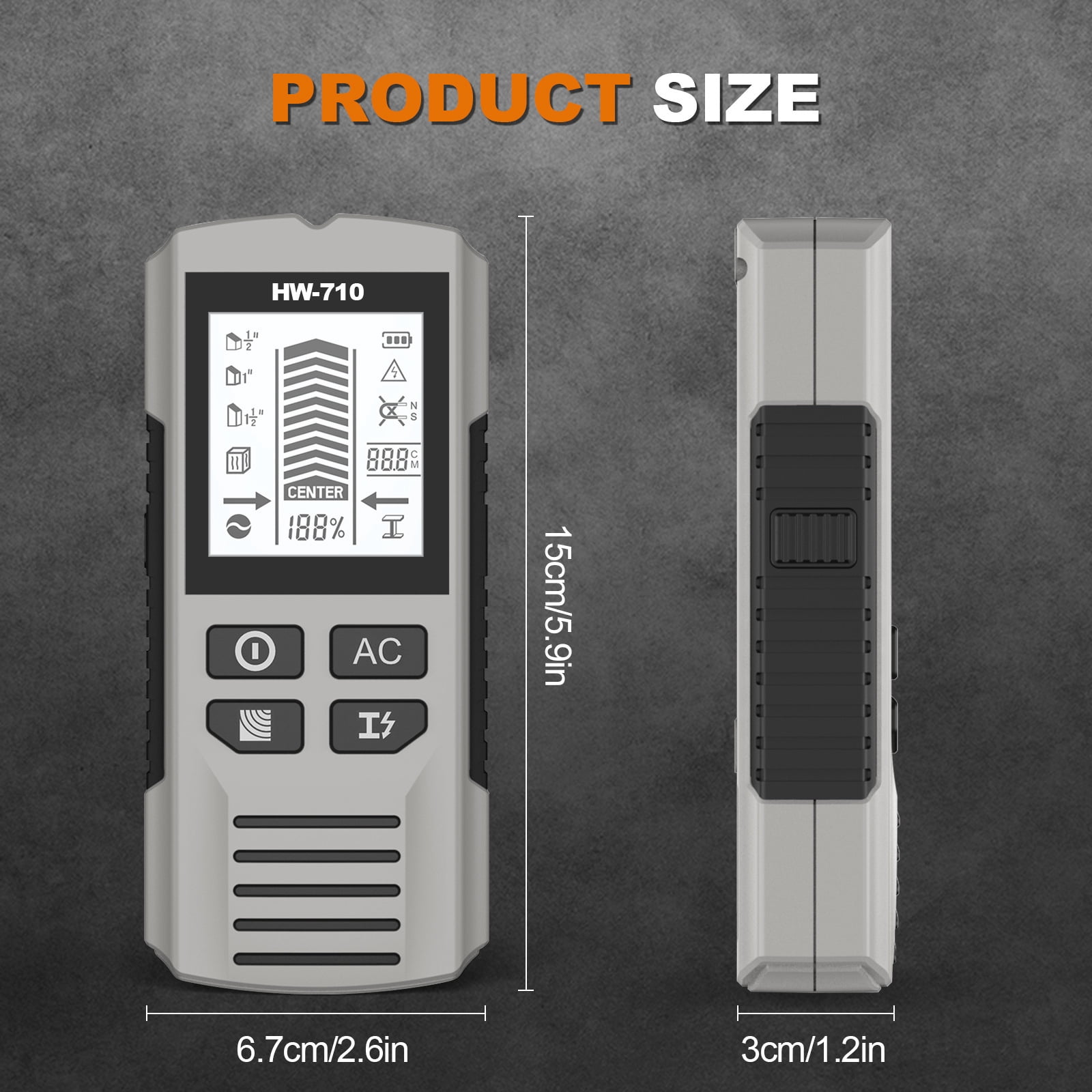 RUISINERY Upgrades Studs Finders Wall Scanners Easy Carry Studs Detectors Sound Alarm Auto Calibration Easy Carry LCD Screen fo