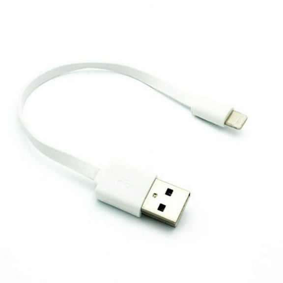 White Short Flat USB Cable Rapid Charge Power Wire Sync Data Cord O3D