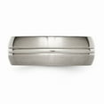 thumbnail image 3 of Solid Titanium Grooved 8mm Men's Matte Brushed Finish and Wedding Band Ring Size 14, 3 of 7