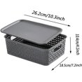 thumbnail image 2 of 8 pcs Storage Bins with Lids - Plastic Storage Containers with Lids Stackable Storage Box Storage Baskets for Organizing Shelves Drawers Desktop Closet Playroom Classroom Office, 2 of 5