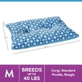 thumbnail image 3 of Vibrant Life Medium Tufted Plush Dog Bed, Blue Paw, 3 of 7