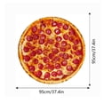thumbnail image 3 of Burritos Tortilla Throw Blanket, Giant Funny Realistic Food Throw Blankets, Funny Tortilla Round Throw Blanket , Novelty Giant Tortilla Round Soft Flannel Taco Blanket for Adults and Kids 90cm, 3 of 9