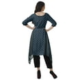 thumbnail image 4 of Moomaya Printed Traditional Clothing Womens Asymmetric Kurti Kurta With Pant Set, 4 of 6