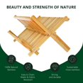 thumbnail image 3 of Bamboo 2 Tier Dish Drying Rack - Collapsible Dish Drainer Utensil Rack and Best Dish Holder for Kitchen Countertop by Royal Craft Wood, 3 of 5