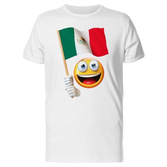 Happy Emoji With Mexican Flag Tee Men's -Image by Shutterstock
