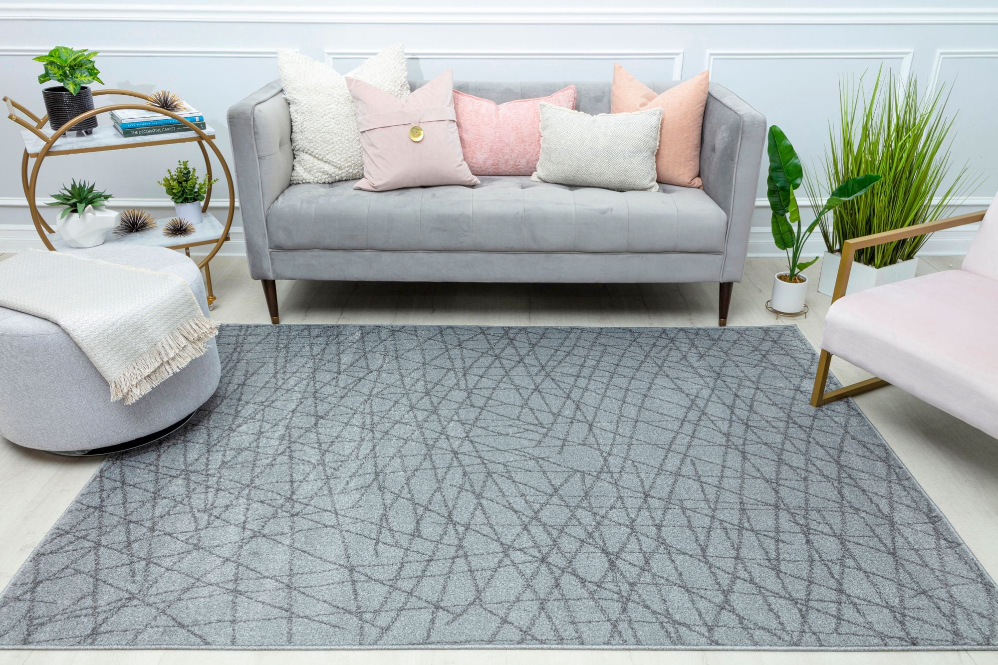 Mason Brooks Azure AZ65C Steely Gray Geometric Contemporary Gray Area Rug, 8'3" X 10'0"