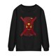 thumbnail image 3 of Gibobby Sudadera con forro polar Mujer Sudadera con capucha holgada de cuello redondo para mujer, estampado de moda para adelgazar y reducir la edad, sudadera con capucha de m(Negro, L), 3 of 5