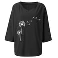 thumbnail image 4 of Hauts Décontractés pour Femmes Mode T-shirt Blouse d'Été pour Femmes à Col en V à Manches Courtes Imprimé Décontracté Hauts Décontractés pour Femmes en Liquidation, 4 of 4