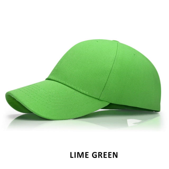 Plain Baseball Cap Solid Color Blank Curved Visor Hat Adjustable Army Mens 