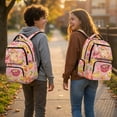 thumbnail image 3 of Garronmavis 17-inch Pink Capybara School Bag for Elementary Students, Multi-Pocket Kids Backpack with Large Capacity, Perfect for Boys and Girls Daily Use, 3 of 8