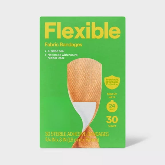 Flexible Fabric Bandages - 30ct -  ub&ub 3/4" x 3"