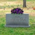 thumbnail image 4 of Sympathy Silks Artificial Cemetery Flowers Purple Gladiolus Rose and Lily Saddle for Headstone, 4 of 9