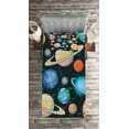 thumbnail image 2 of Ambesonne Galaxy Quilted Coverlet 2 Pcs, Galaxy Space Art Solar, Twin Size, Multicolor, 2 of 2