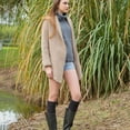 thumbnail image 4 of Winter Cozy Cable Knit Over The Knee High Boot Socks Women's Cable Knit Long Boot Stocking Socks Knee High Winter Leg Warmers (Dark Grey), 4 of 6