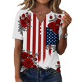 thumbnail image 4 of MEICHEN Womens Tops Summer Graphic Tees Short Sleeve Patriotic Blouse Usa 250th Anniversary T Shirt V Neck Shirt, 4 of 6