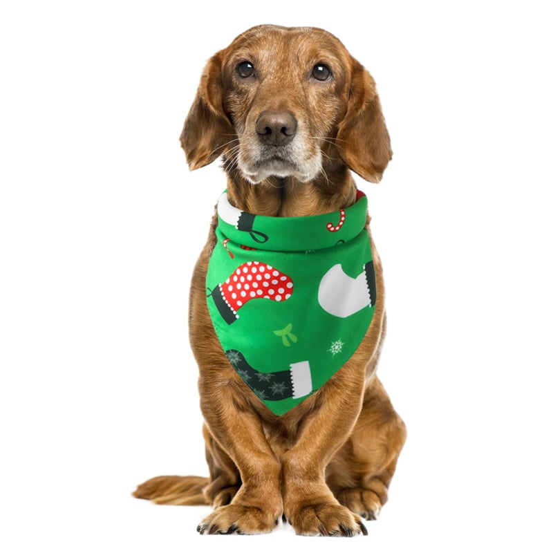 Lavaport Pet Dog Christmas Bandana Dog Collar Scarf Handkerchiefs Bibs
