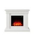 thumbnail image 3 of FESTIVO 46.5" Wide Electric Freestanding Fireplace w/ Realistic LED Flames - White, 3 of 6