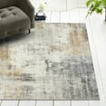 thumbnail image 3 of ReaLife Rugs Machine Washable Area Rug Runner - Living Room Bedroom Bathroom Kitchen Entryway Office - Padded Low Pile Stain Resistant Premium - Modern Abstract Contemporary - Quinn - Beige 2'6" x 6', 3 of 10
