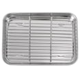 thumbnail image 1 of Shisuyan 1Pc Stainless Steel Baking Plate with Strainer Durable Grill Plate for Kitchen, 1 of 9