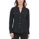 thumbnail image 1 of Calvin Klein Womens Textured Button Up Shirt, black, XL, 1 of 1
