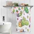 thumbnail image 5 of Coolnut 2 Pack Pure Cotton Towel Set, Soft Highly Absorbent Machine Washable Kawaii Cacti Bath Towels for Pool,Sports, Yoga, Travel（509） Wash cloth, 5 of 7