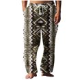 thumbnail image 2 of Pantalones largos para hombre, cintura elástica, transpirables, cómodos, suaves, informales, de playa, de poliéster., 2 of 5