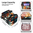thumbnail image 3 of Fox Insulated Double Layered Lunch Bag with Two Compartments, Large Capacity, and Handheld Design - 7.1x11.4x16.1 Inches, 3 of 6