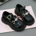 thumbnail image 5 of DxhmoneyHX Toddler Girl Shoes Fashion Square Toe Loafers Wedding Birthday Party Dress Shoes School Uniform Faux Leather Shoes for All Seasons Size 34, 5 of 8