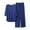 Blue, variant on Pajama Sets For Women 2 Piece 3/4 Length Sleeve V Neck Summer Tops Elastic Waist Wide Leg Pants Summer Outfits Womens Pjs