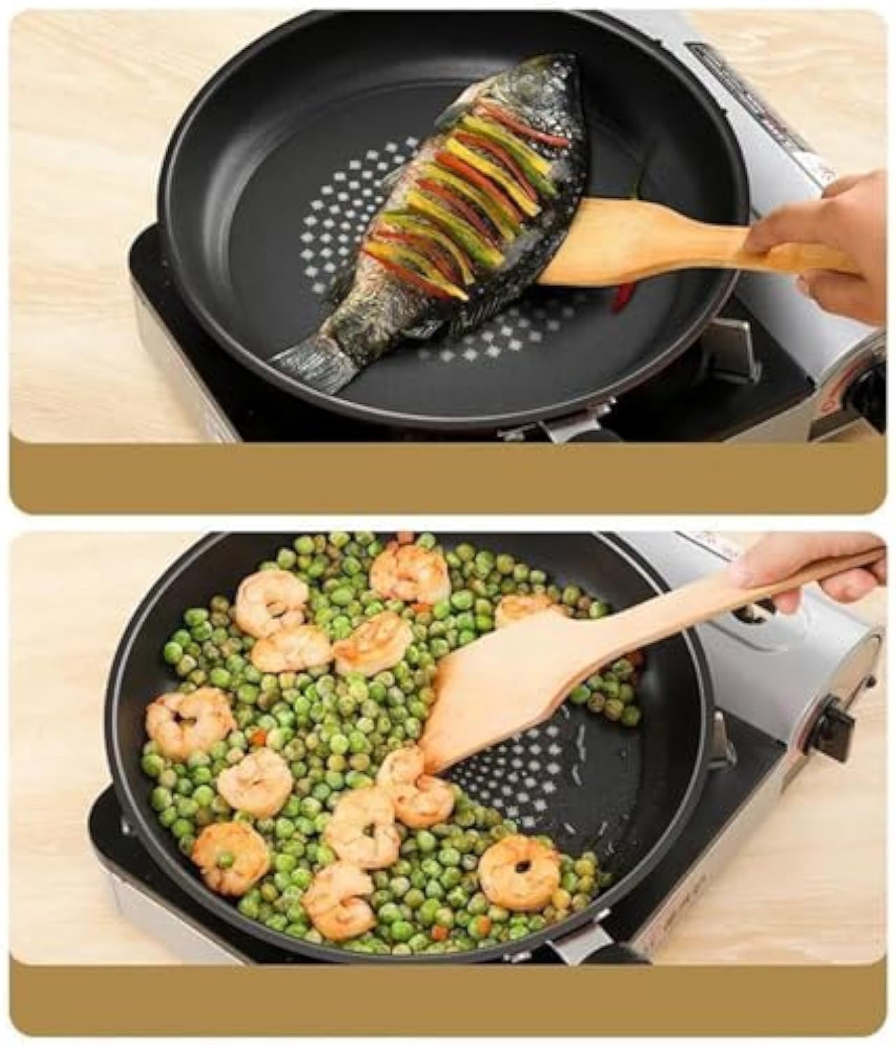 Non Stick Frying Pans - Induction Nonstick Frying Pan With Lid | Deep Non-Stick Cooking Pans | Ergonomic Cooking Skillet | 26cm Kitchen Tool For Breakfast Pancake Dinner Steak Snacks