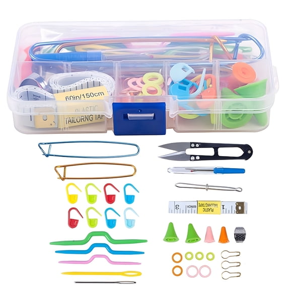 BESTSKY Full Knitting Tools Kit Crochet Needle Hook Accessories DIY Knitting Supplies with Case Kids Stuff Knitting Kit