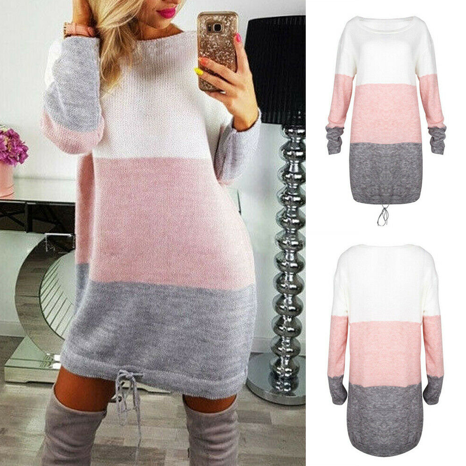 Women Long Sleeve Knit Cardigan 