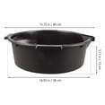thumbnail image 2 of 1Pack Black Plastic Rectangular Oil Drain Pan for Oil Change 15.7x14.9x5.1in, 2 of 8